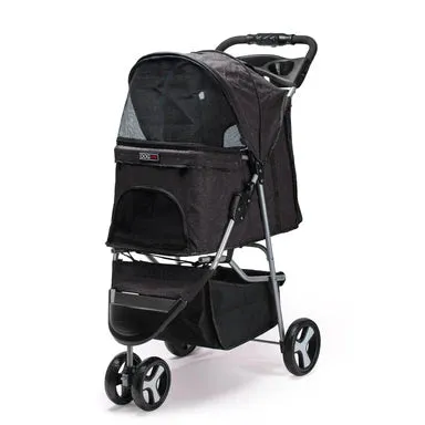 Dogline Black Casual Stroller   Removable Cup Holder Dog Carrier
