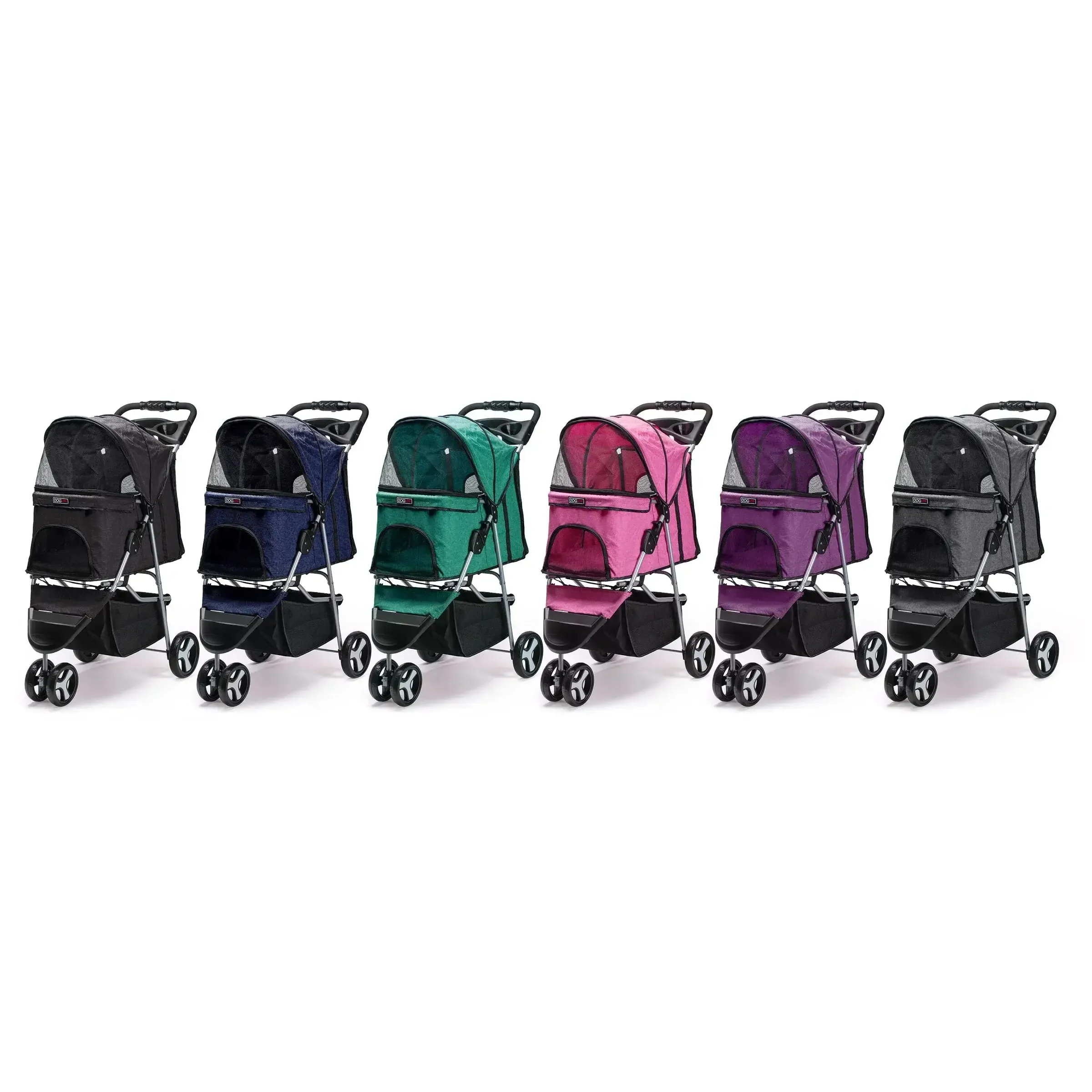 Dogline Black Casual Stroller   Removable Cup Holder Dog Carrier