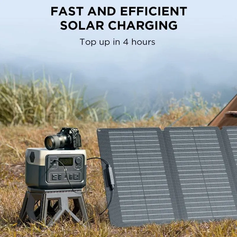 EcoFlow RIVER 2 Max Power Station   160W Portable Solar Panel Solar Generator Kit RIVER2MAX-160-1-US
