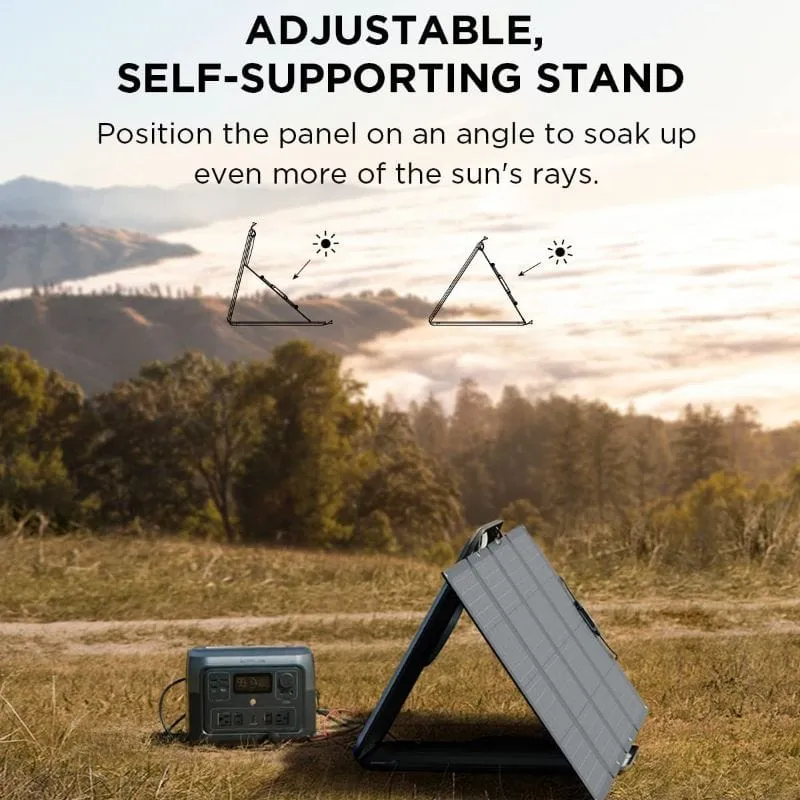 EcoFlow RIVER 2 Max Power Station   160W Portable Solar Panel Solar Generator Kit RIVER2MAX-160-1-US