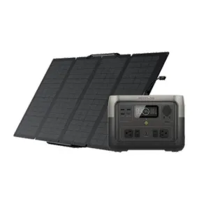 EcoFlow RIVER 2 Max Power Station   160W Portable Solar Panel Solar Generator Kit RIVER2MAX-160-1-US