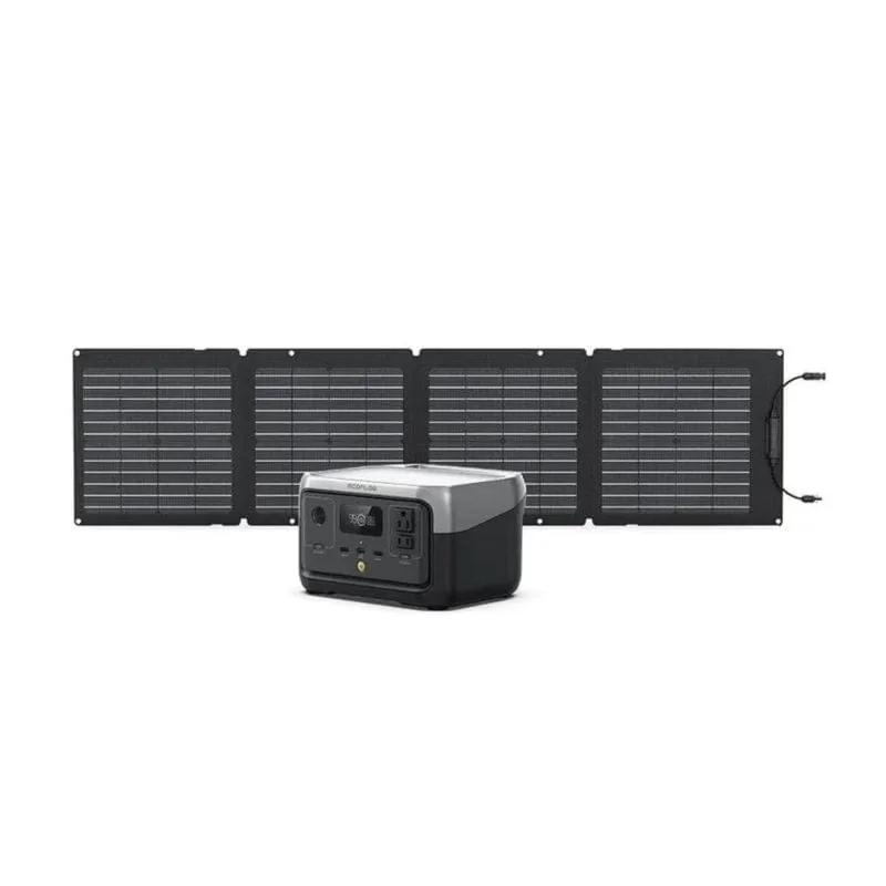 EcoFlow RIVER 2 Portable Power Station   110W Solar Panel Solar Generator RIVER2-110-1-US