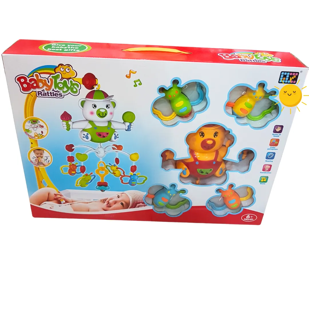 Enchanting Cot Mobile with Soothing Rattles for Infants 6M 