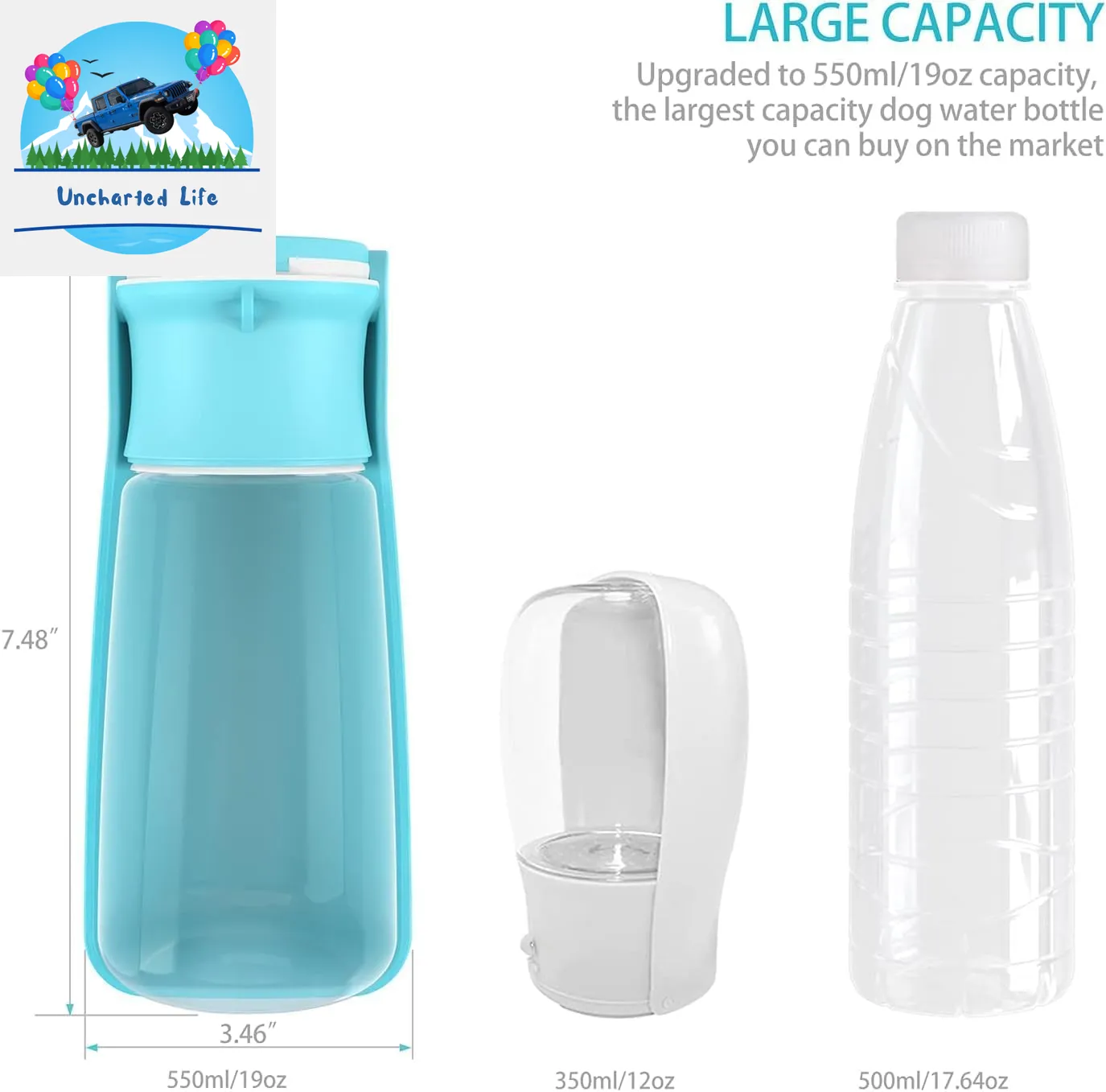 Foldable Dog Water Bottle – Leak-Proof, Portable Hydration for Travel