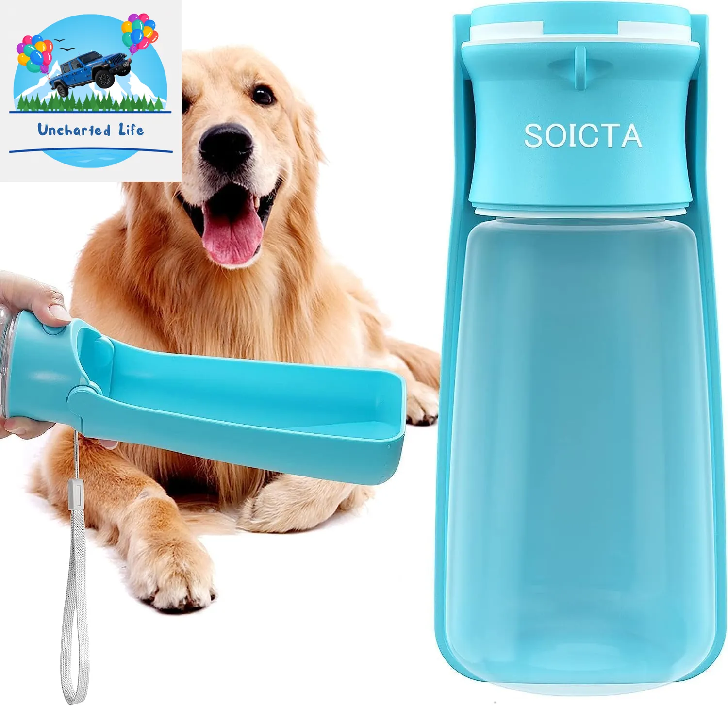 Foldable Dog Water Bottle – Leak-Proof, Portable Hydration for Travel