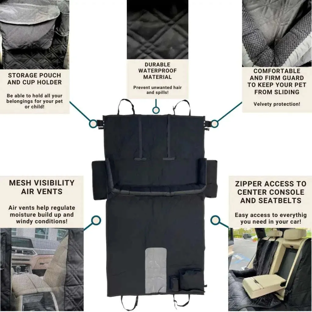 Formosa Covers Premium Heavy Duty Dog Bed Car Back Seat Cover with Luxury PetGuard