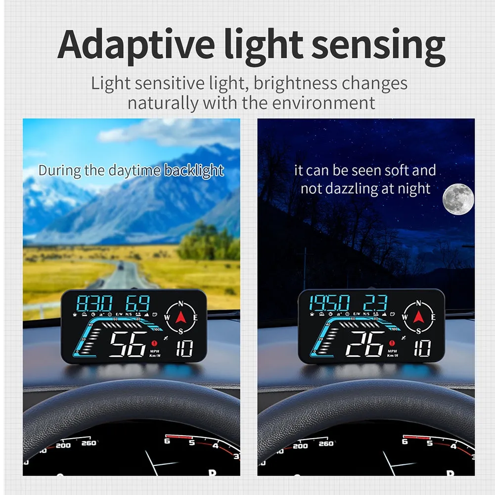G12 Car Digital Head-Up Display 5.5-Inch GPS Over-Speed Alarm