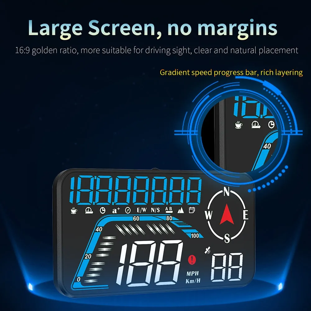 G12 Car Digital Head-Up Display 5.5-Inch GPS Over-Speed Alarm