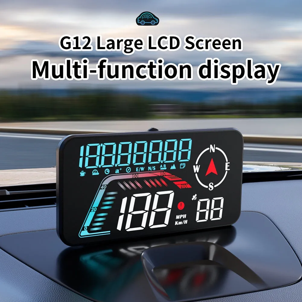 G12 Car Digital Head-Up Display 5.5-Inch GPS Over-Speed Alarm