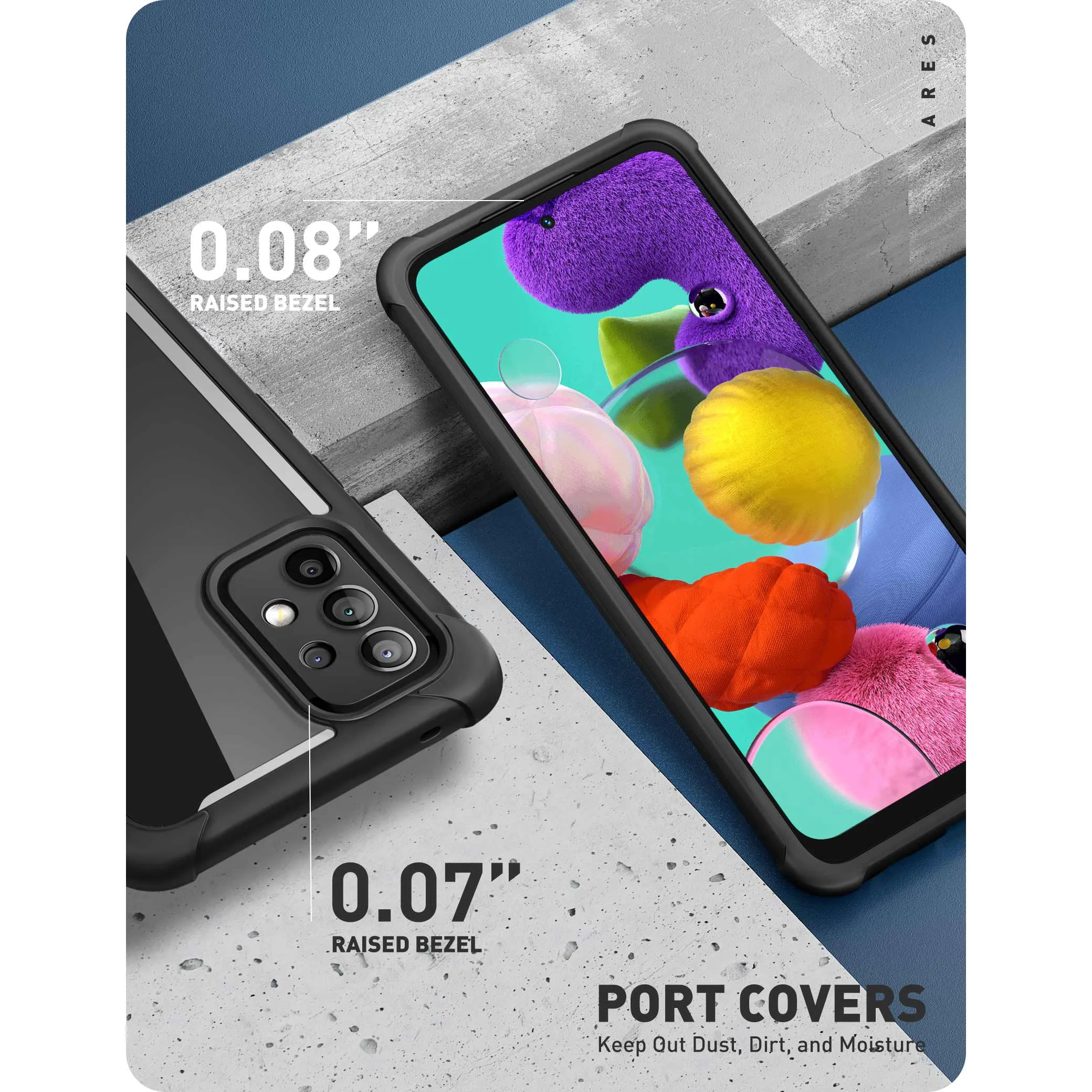 Galaxy A33 Ares Lite Bumper Case - Black