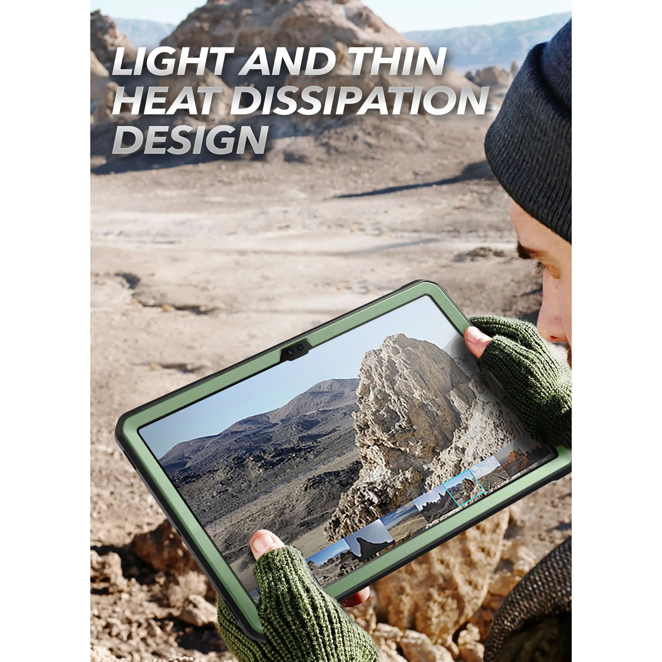 Galaxy Tab S8 Ultra (2022) Unicorn Beetle Pro Rugged Case-Dark Green