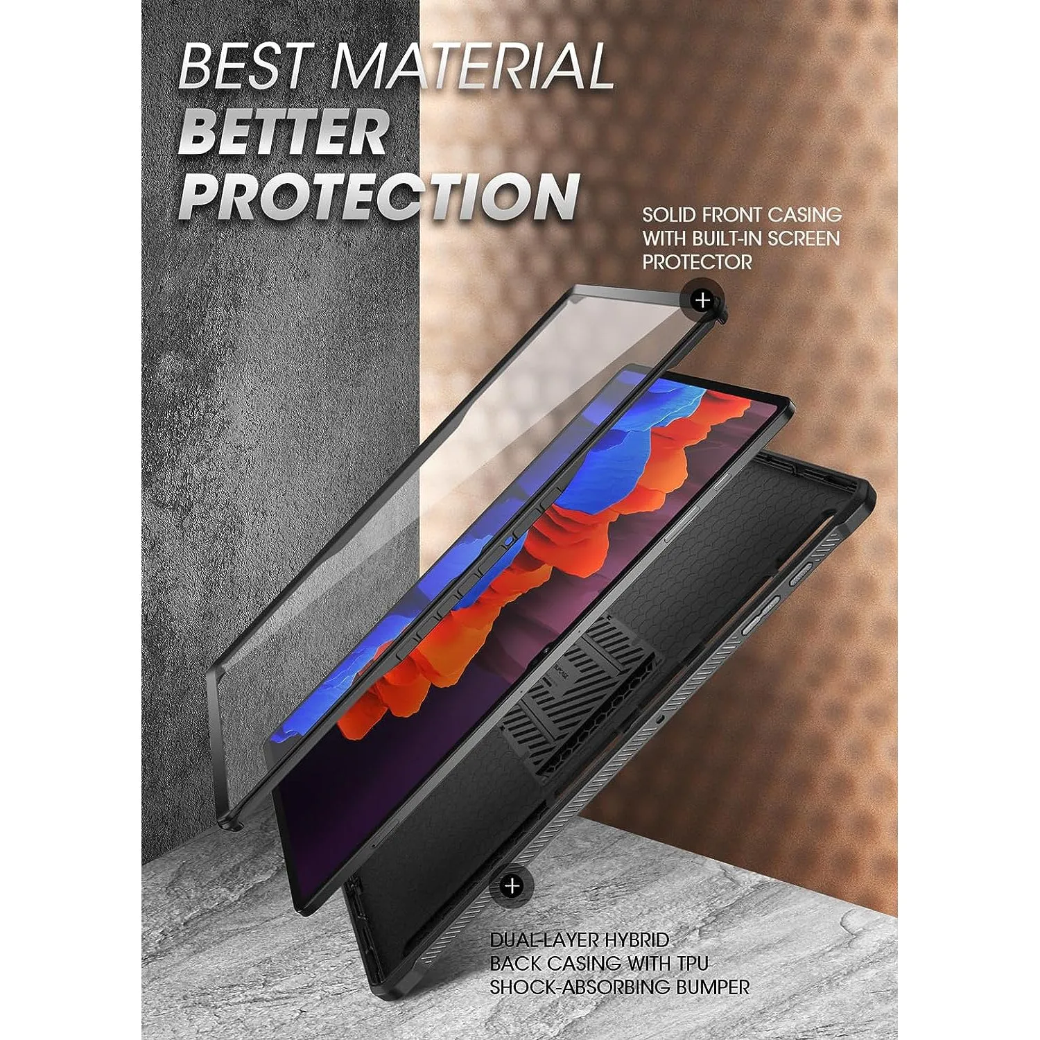 Galaxy Tab S9 Ultra (2023) Unicorn Beetle PRO Rugged Case-Black