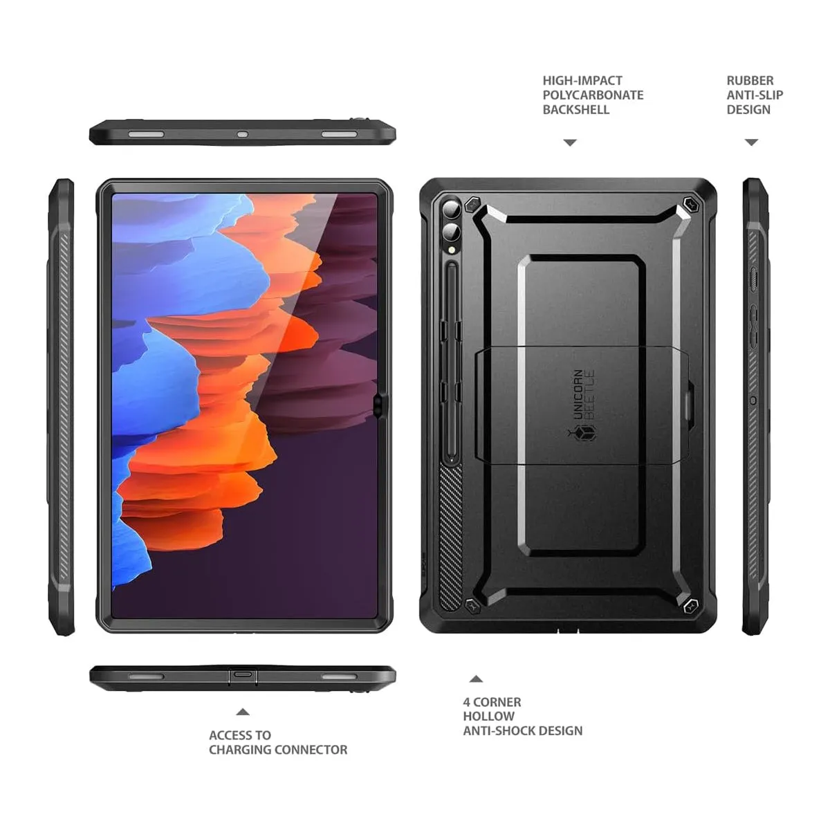 Galaxy Tab S9 Ultra (2023) Unicorn Beetle PRO Rugged Case-Black