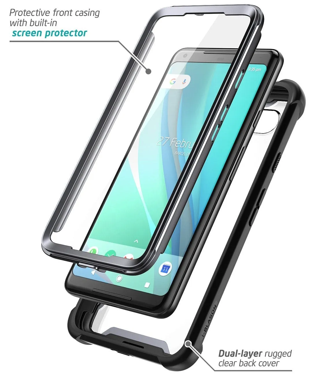 Google Pixel 2 XL Ares Case-Black