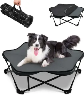 Hexagonal Foldable Outdoor Dog Bed – Cooling Elevated Cot