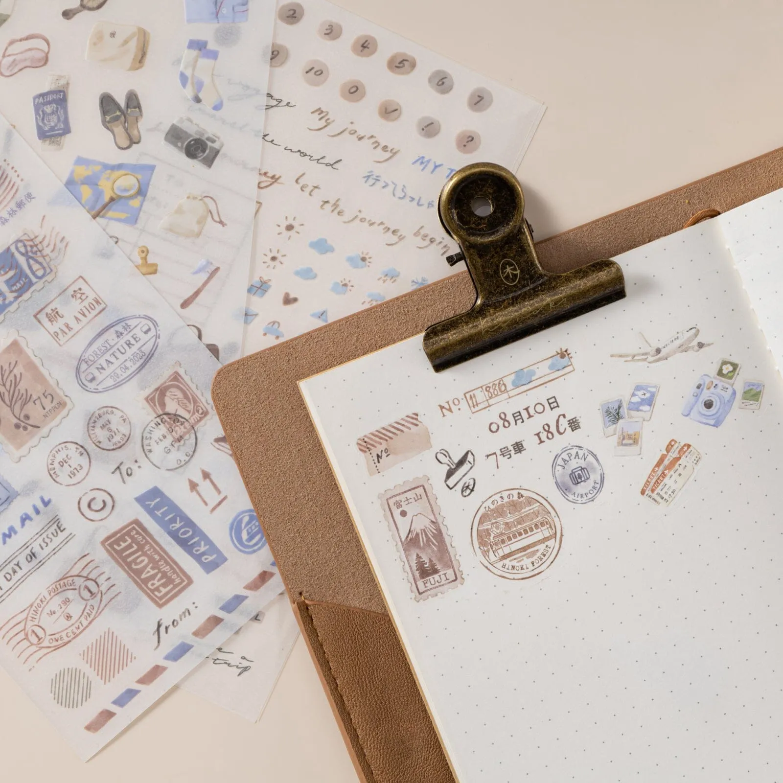 Hinoki - ‘Travel Essentials’ Print-On Sticker Set