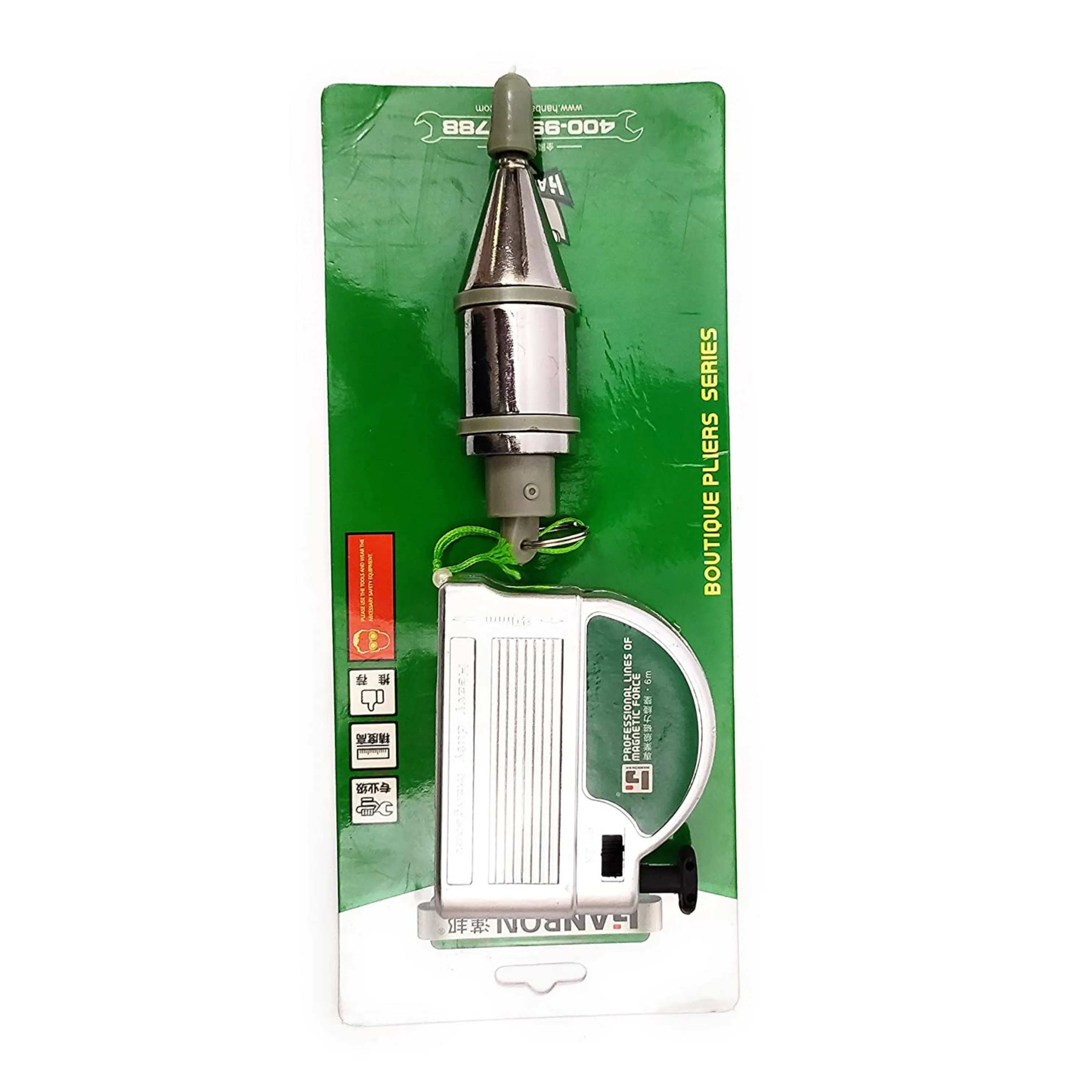 Homdum Magnetic Plumb bob 400gms x 6M Line Plumb Bob kit with Magnet for Construction Work and Civil Engineers Wall & Structure Vertical Alignment Tool.