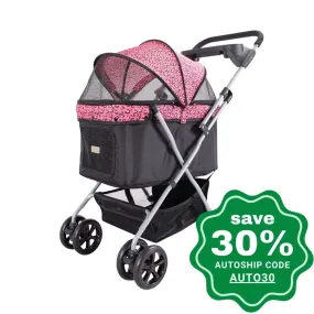 Ibiyaya - Easy Strolling Pet Buggy - Pinkpard
