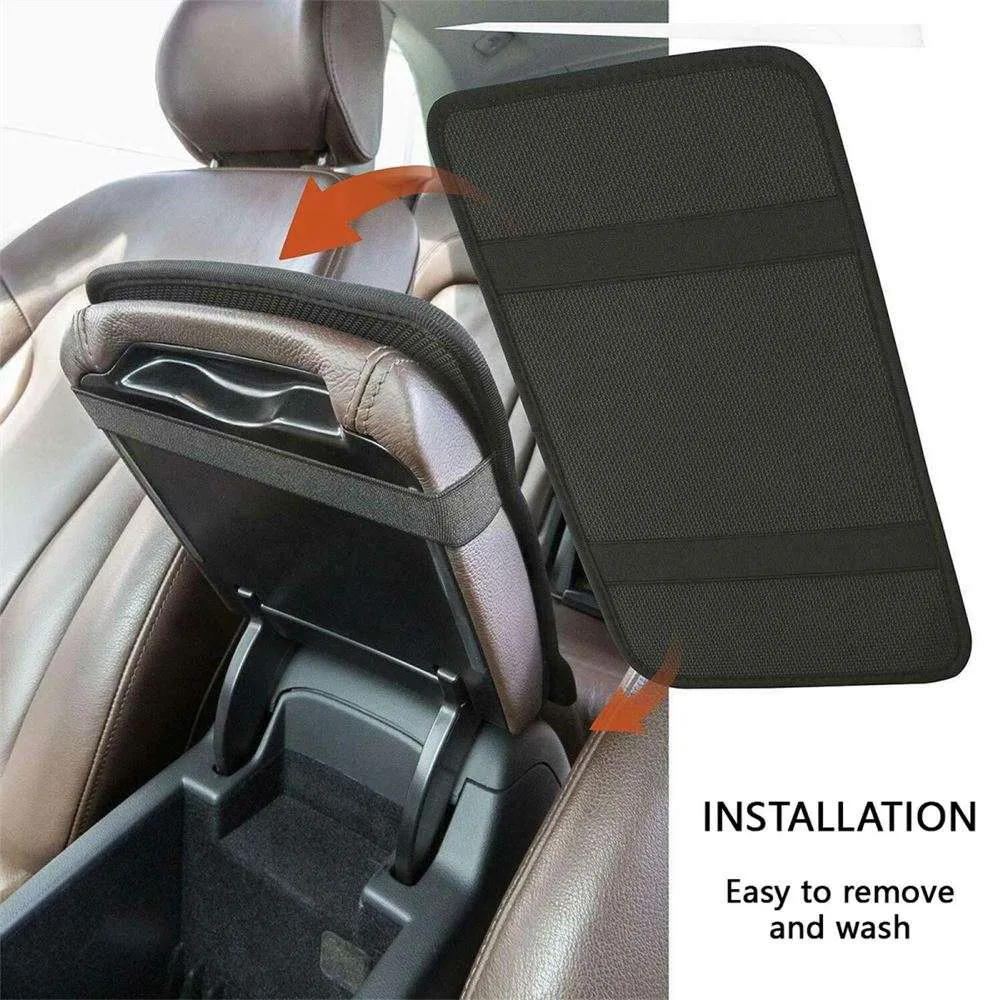 Jesus Holding A Dog Custom Seat Box Cover, Personalized Pet Memorial Car Center Console Cover, Pet Memorial Gifts