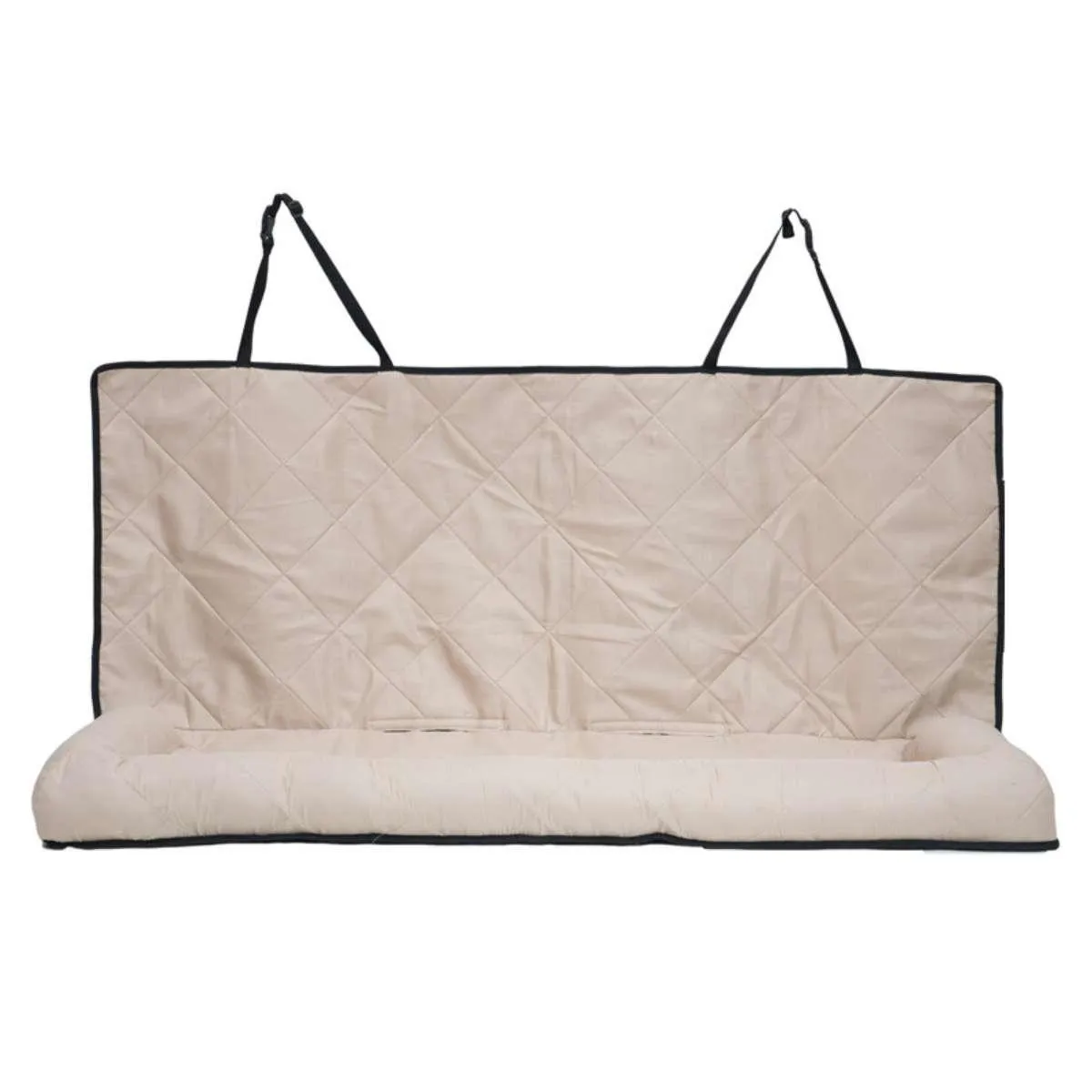 Julibee's X-Large Dog Car Seat Bolster | Safety belt included | Brown