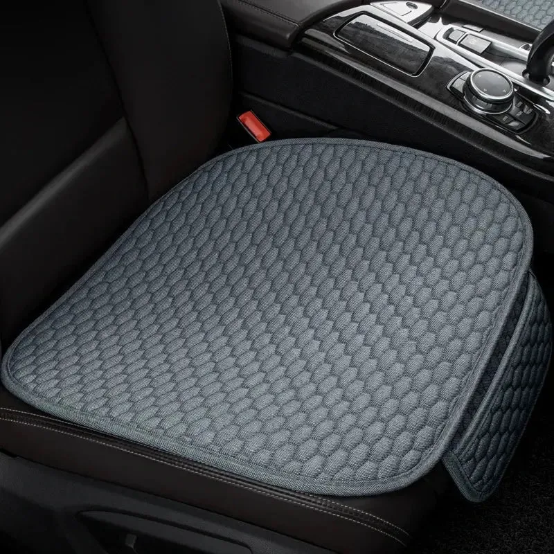 Karcle Cotton Linen Car Seat Cover Anti Sweat Car Rear Seat Cover Kit Breathable Car Seat Protector 4 Seasons Interior Car Cover