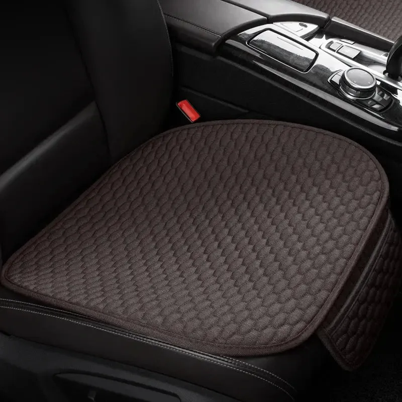 Karcle Cotton Linen Car Seat Cover Anti Sweat Car Rear Seat Cover Kit Breathable Car Seat Protector 4 Seasons Interior Car Cover