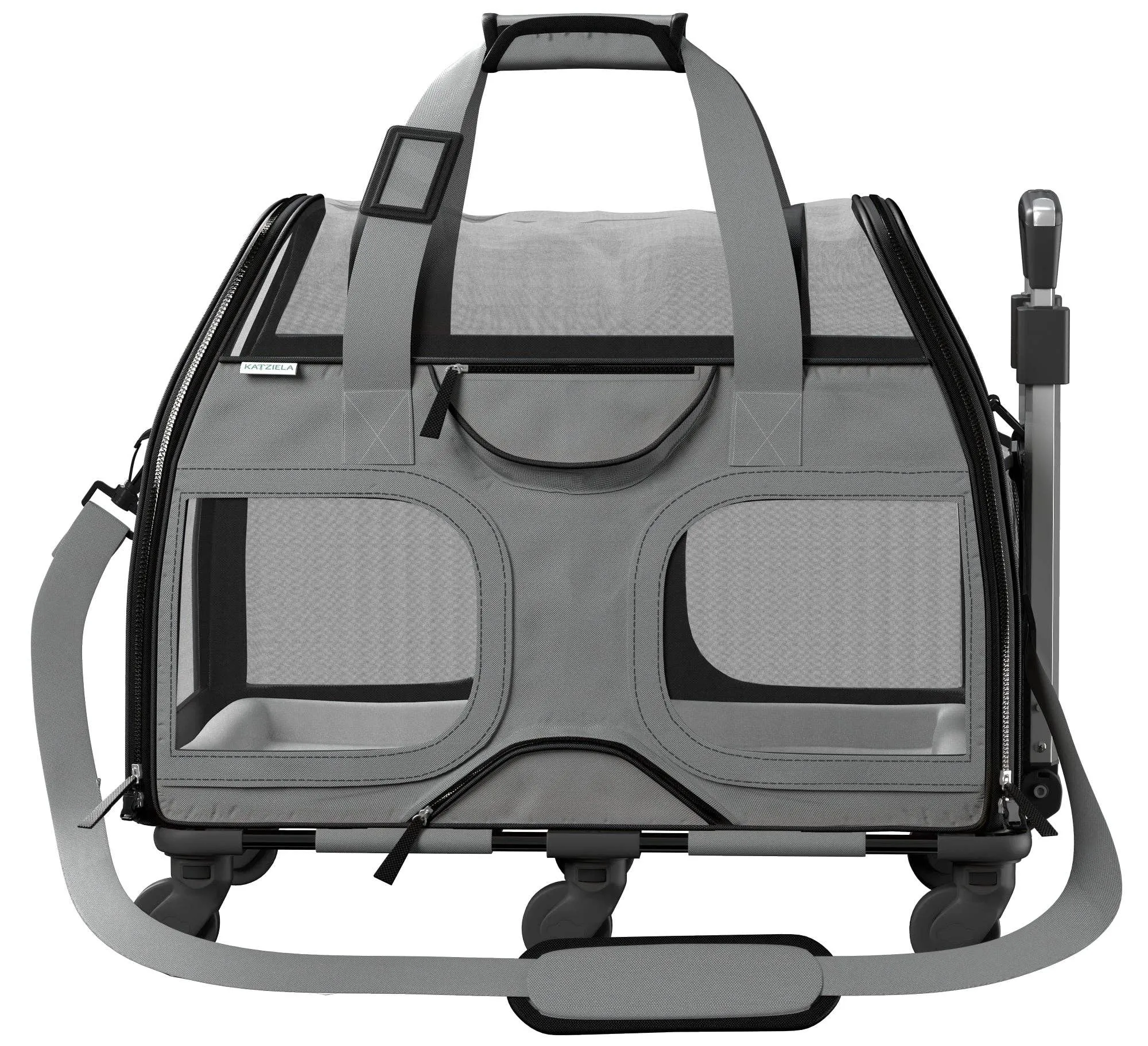 Katziela - Luxury Rider Pet Carrier with Removable Wheels - 4 Colors
