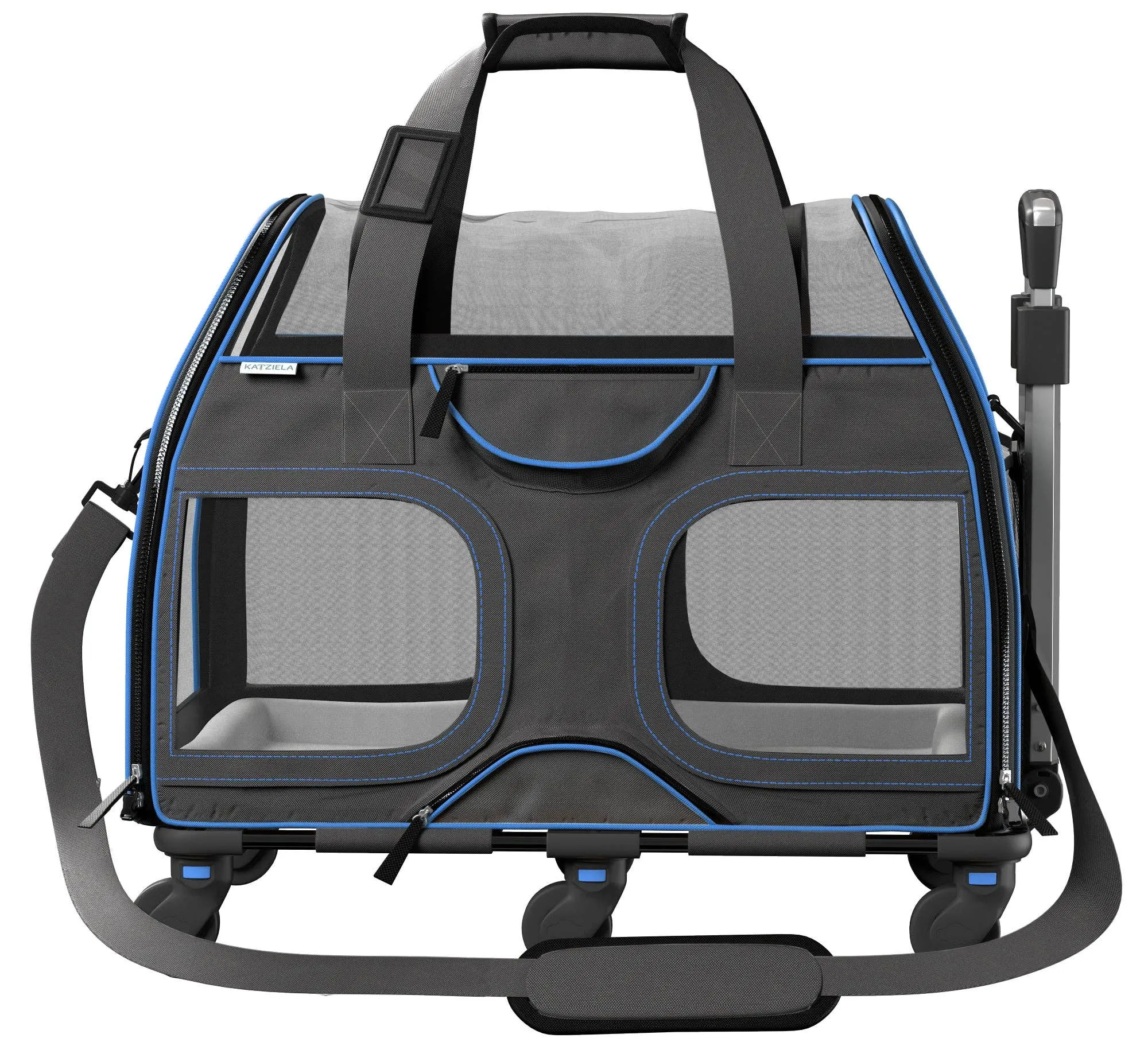 Katziela - Luxury Rider Pet Carrier with Removable Wheels - 4 Colors