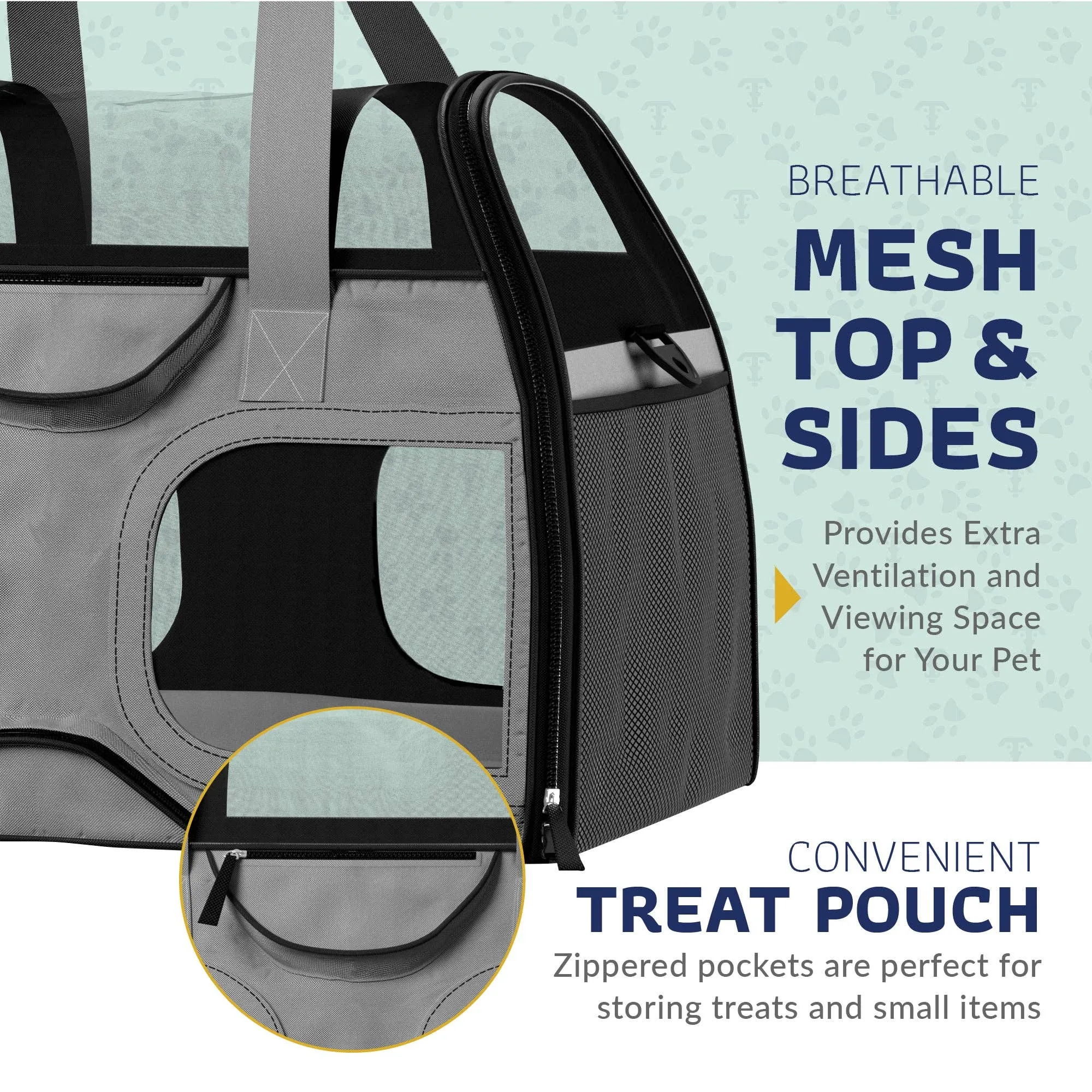 Katziela - Luxury Rider Pet Carrier with Removable Wheels - 4 Colors