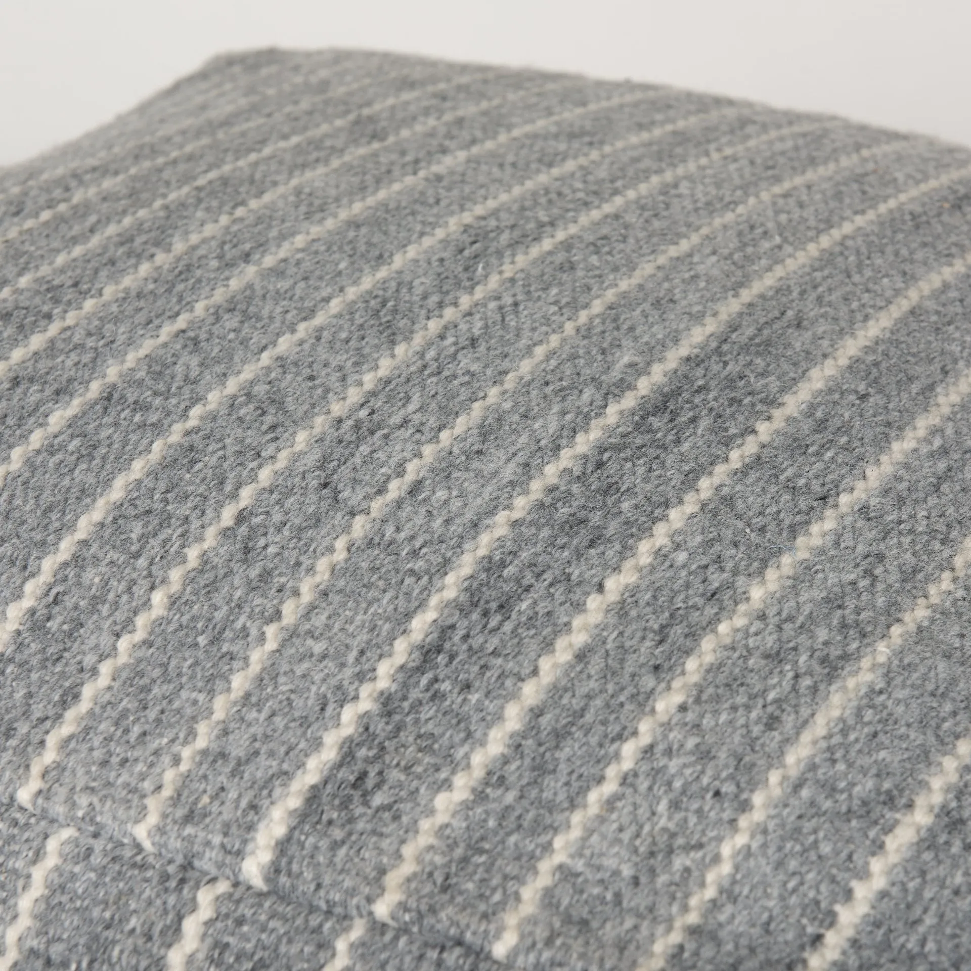 Kensie Pouf Blue | Stripes | 22