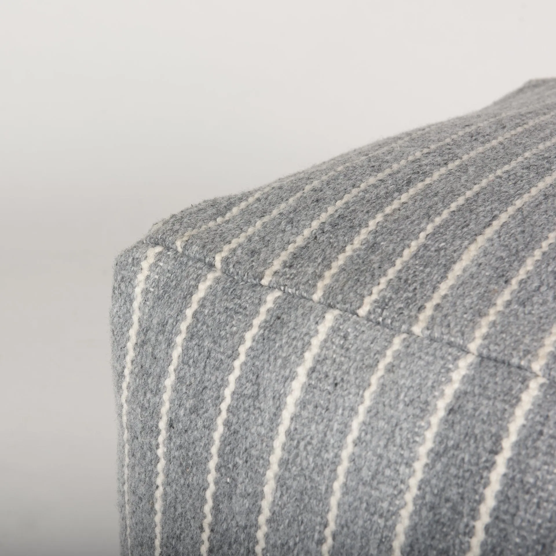 Kensie Pouf Blue | Stripes | 22