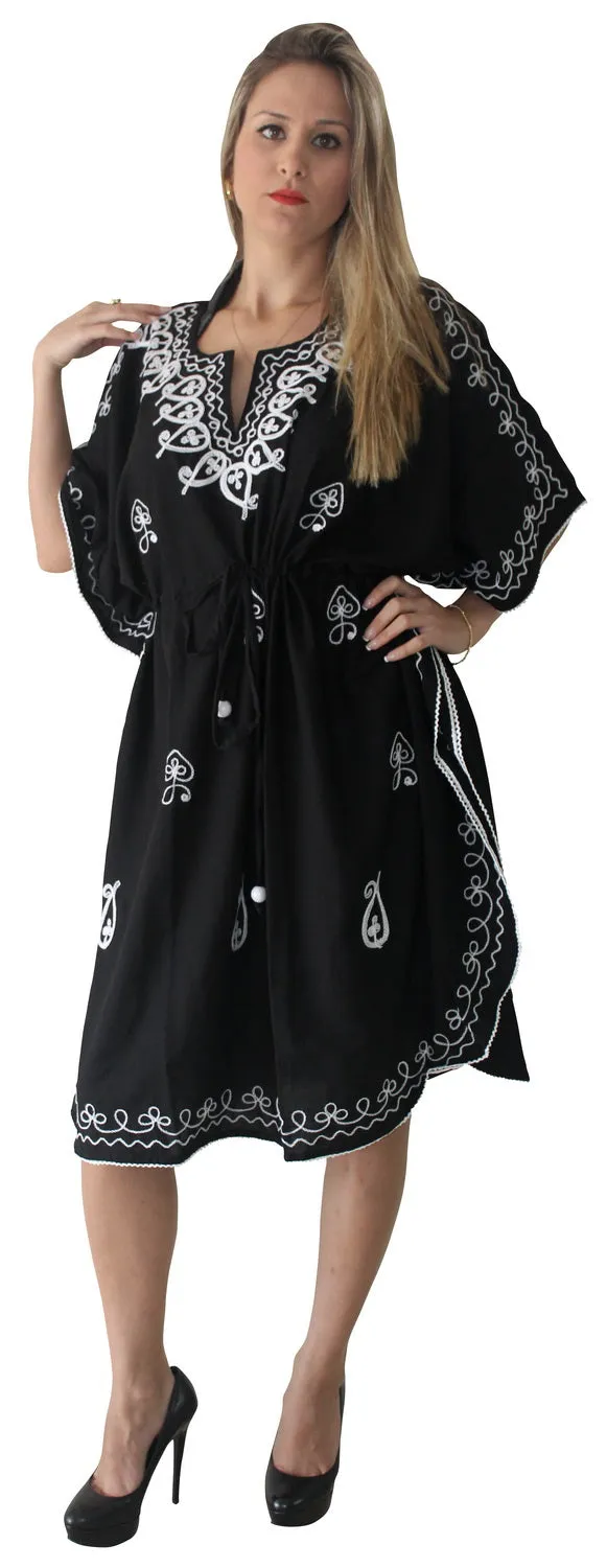LA LEELA Rayon Solid Casual Dress Girls OSFM 14-28 [L-4X] Black_2521 Black_H456