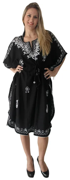 LA LEELA Rayon Solid Casual Dress Girls OSFM 14-28 [L-4X] Black_2521 Black_H456