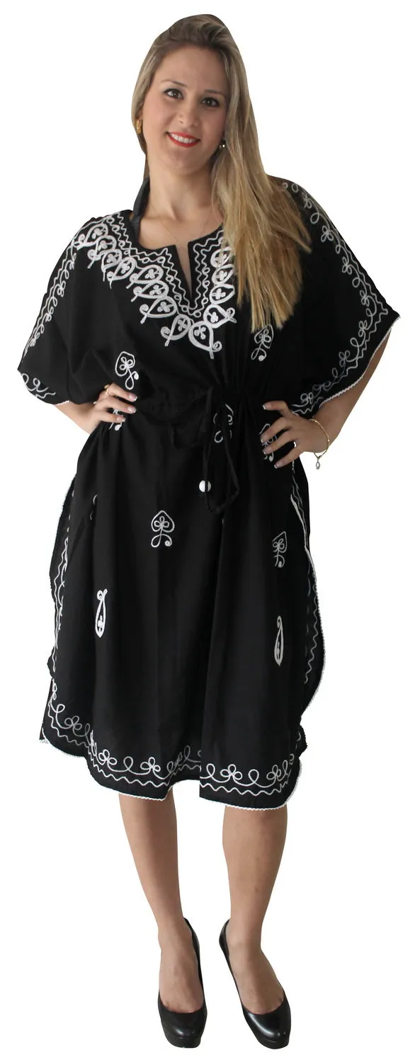 LA LEELA Rayon Solid Casual Dress Girls OSFM 14-28 [L-4X] Black_2521 Black_H456