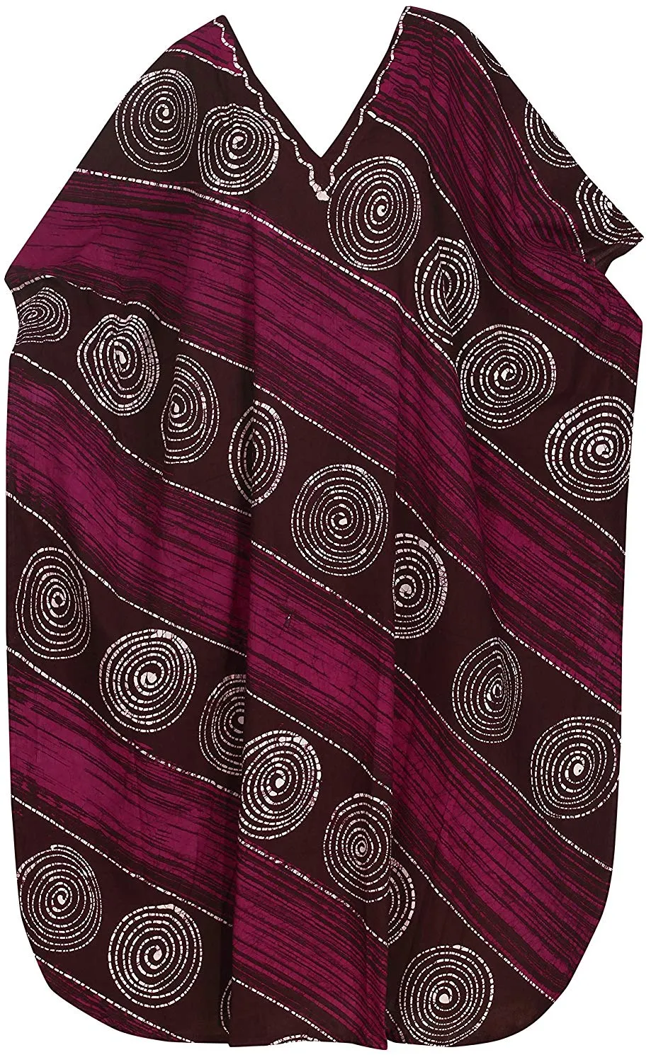 LA LEELA Women's Beachwear Cotton Batik Long Caftan Maxi Dress Swimwear Bathrobe