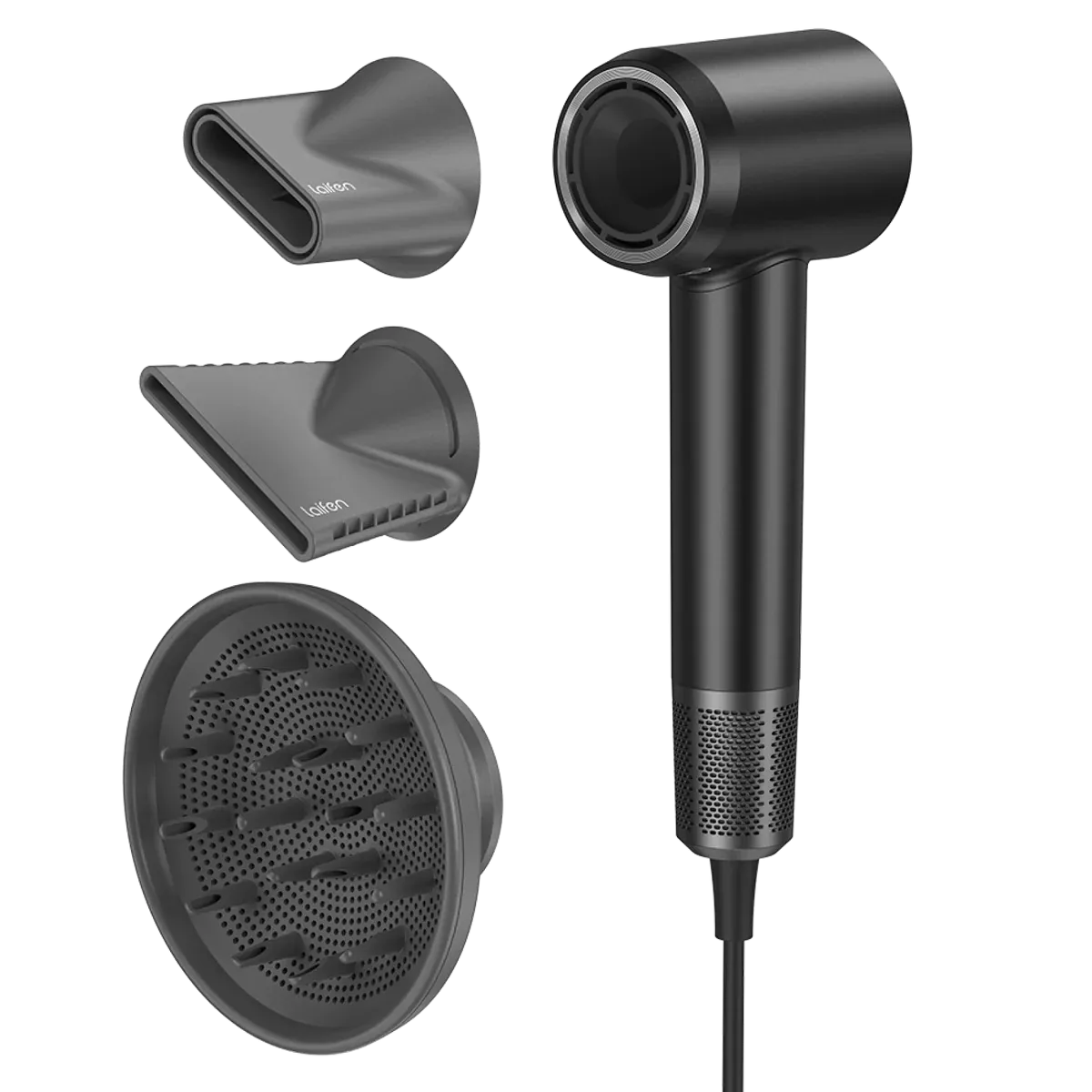 Laifen Swift Special Negative Ionic High Speed Hair Dryer With 3 Nozzles – 1600W – Matte Black
