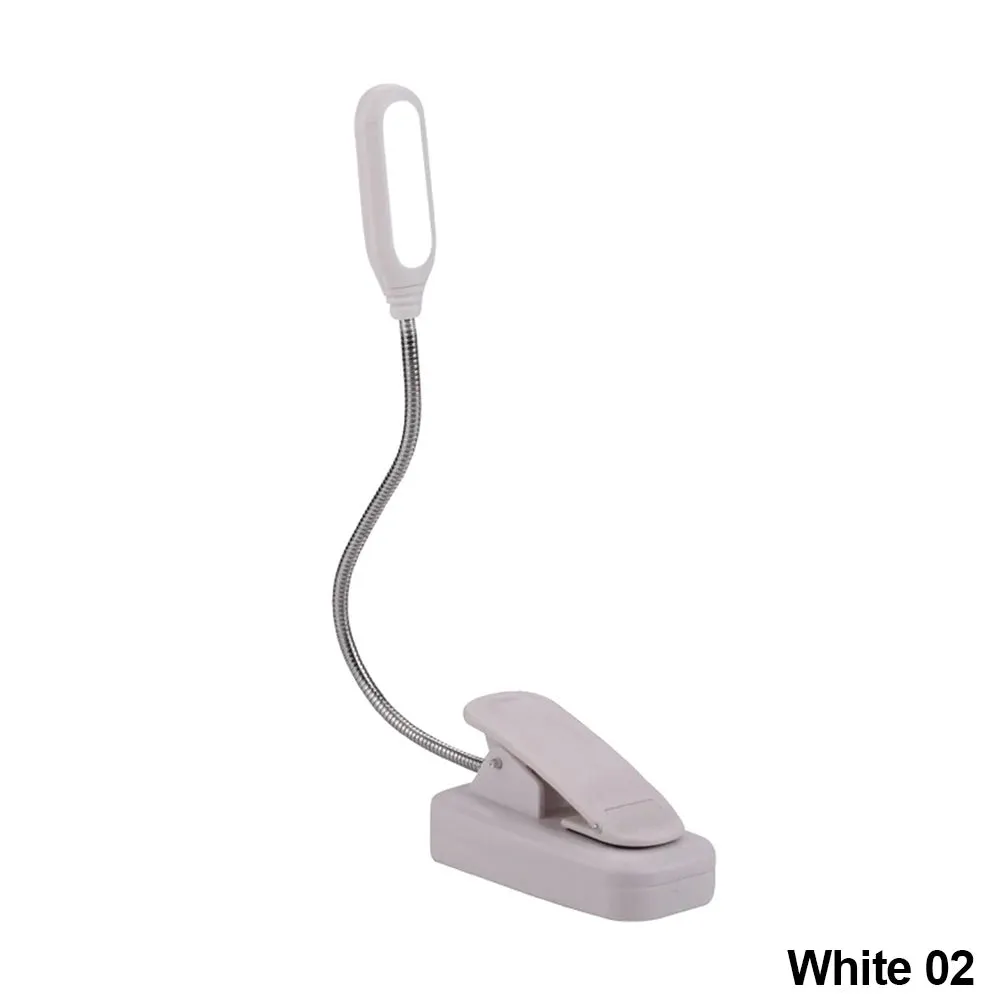 LED Eye Protection Book Night Light Adjustable Mini Clip-On Study Desk Lamp Battery Powered Flexible for Travel Bedroom Reading