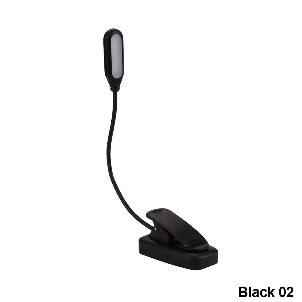 LED Eye Protection Book Night Light Adjustable Mini Clip-On Study Desk Lamp Battery Powered Flexible for Travel Bedroom Reading