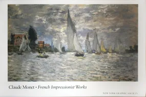 Les Barques, Regates a Argenteuil by Claude Monet