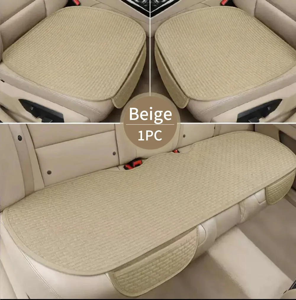 Linen Car Seat Cushion Pad (1 Pc)