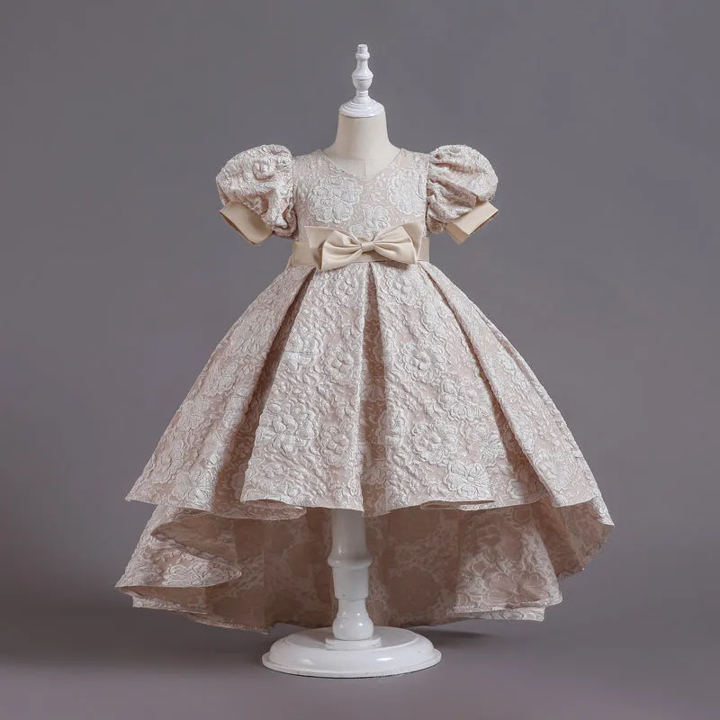 M110 Yoliyolei Vintage Elegant Party Dresses For Weddings Girls Princess Ceremony Long Kids Evening Party Vestidos Flower Girl Dress