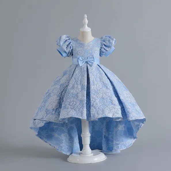 M110 Yoliyolei Vintage Elegant Party Dresses For Weddings Girls Princess Ceremony Long Kids Evening Party Vestidos Flower Girl Dress