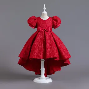 M110 Yoliyolei Vintage Elegant Party Dresses For Weddings Girls Princess Ceremony Long Kids Evening Party Vestidos Flower Girl Dress