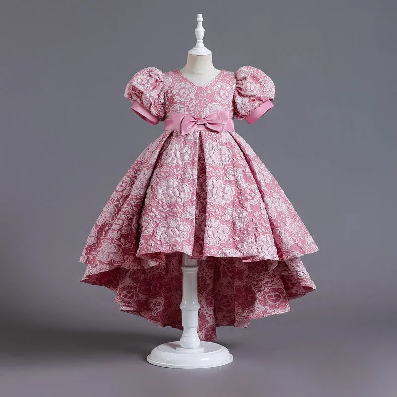 M110 Yoliyolei Vintage Elegant Party Dresses For Weddings Girls Princess Ceremony Long Kids Evening Party Vestidos Flower Girl Dress