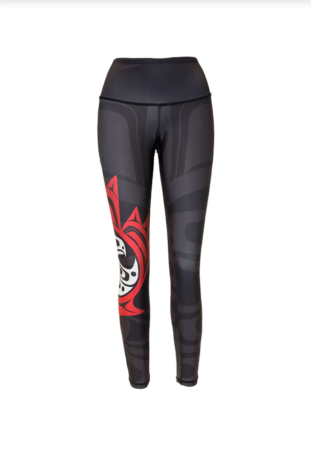 Maple Leaf Black - Full Length Legging