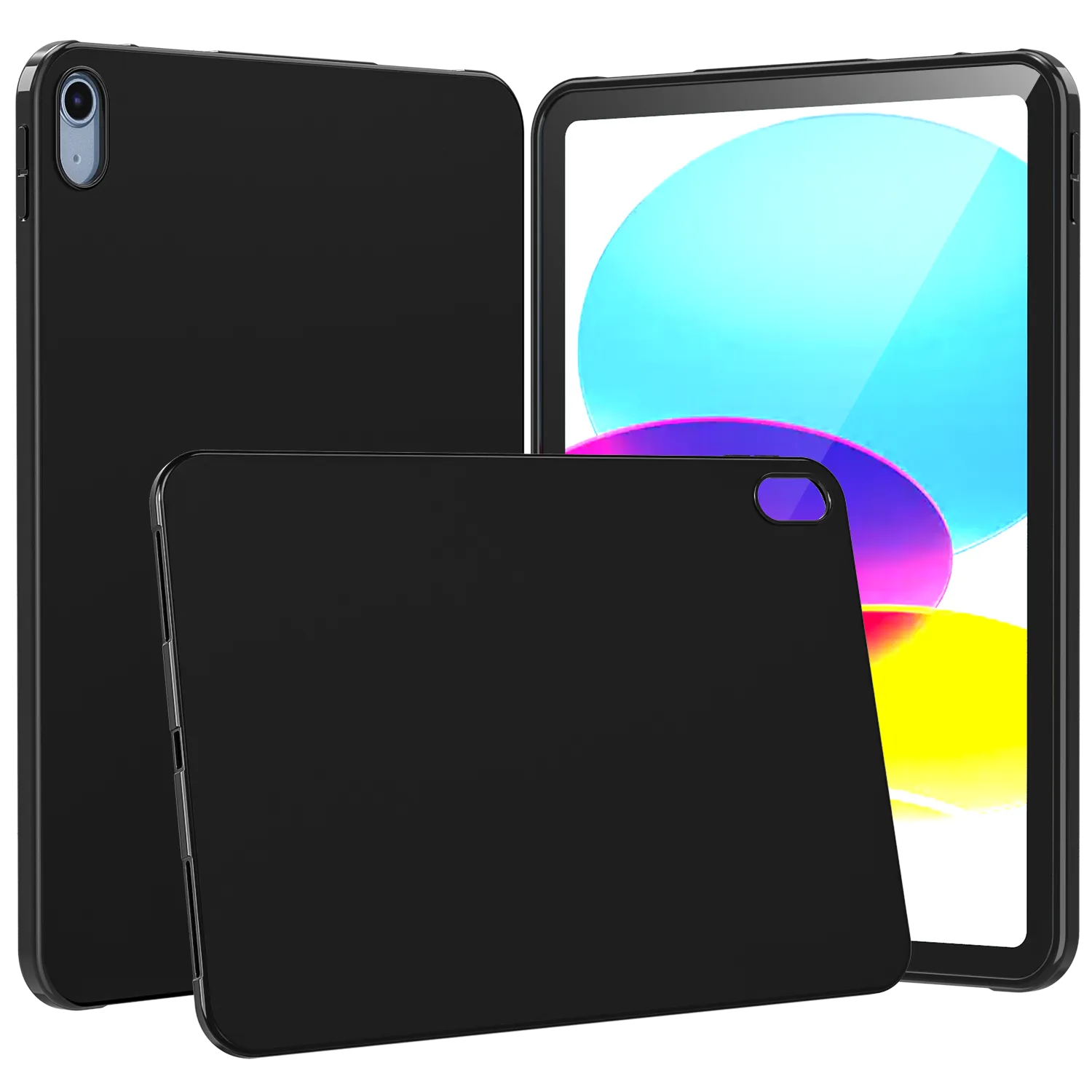 Matte Black Flex-Gel Case for iPad 10.9" 10th Gen (2022)