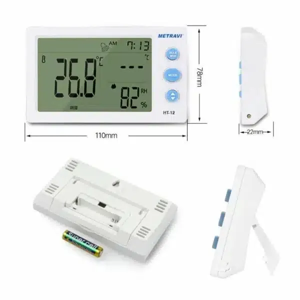 Metravi HT-12 Temperature and Humidity Meter with External Probe