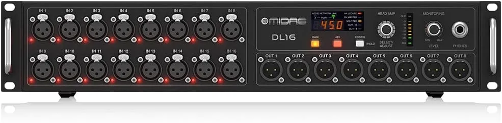 Midas DL16 16-input / 8-output Stage Box