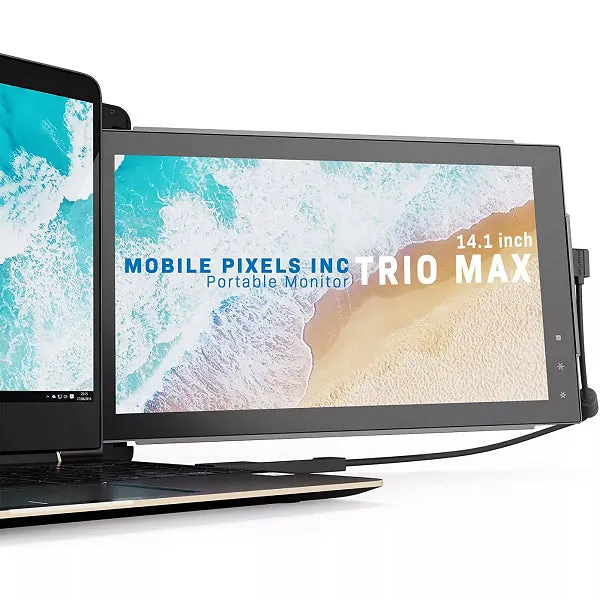 Mobile Pixels 101-1004P01 Trio Portable 14 Inch Laptop Monitor Extension, Black