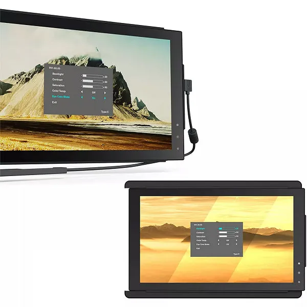 Mobile Pixels 101-1004P01 Trio Portable 14 Inch Laptop Monitor Extension, Black